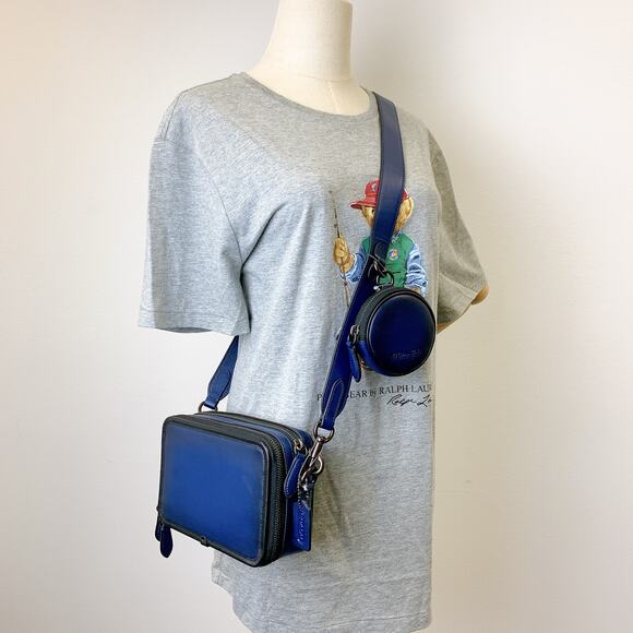 Coach CM370 Charter Crossbody With Hybrid Pouch IN DEEP BLUE - Picture 1 of 12